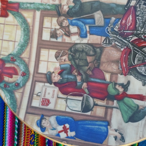 Vintage Harley-Davidson 1987 Christmas Decorative Ceramic Collectors Plate - Picture 5 of 14